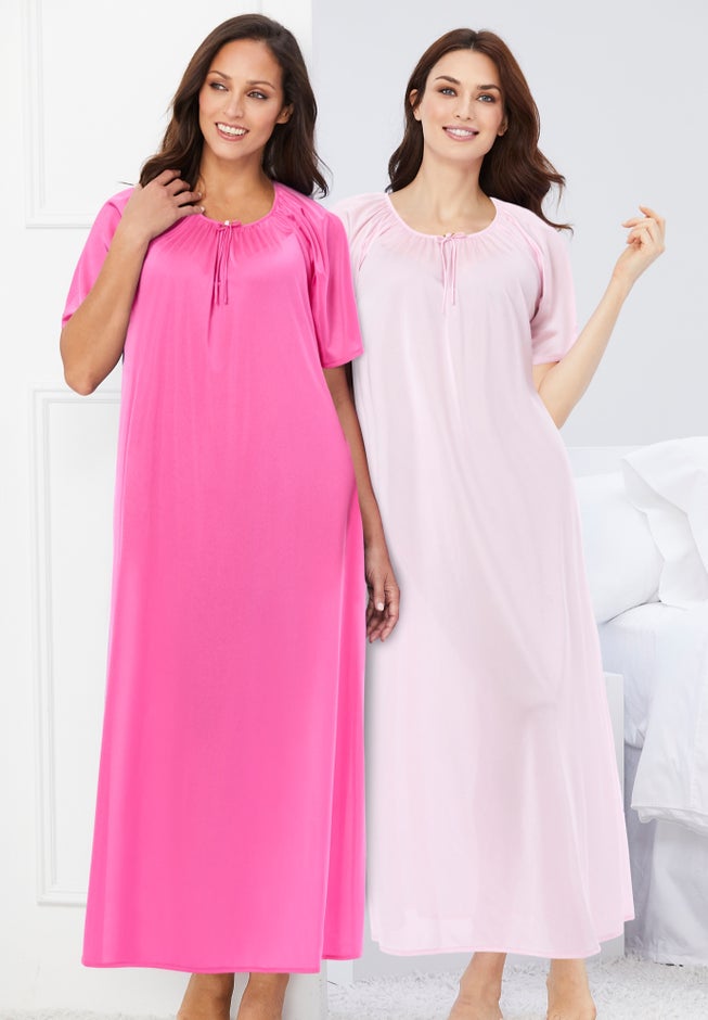 2-Pack Long Silky Gown image number 3