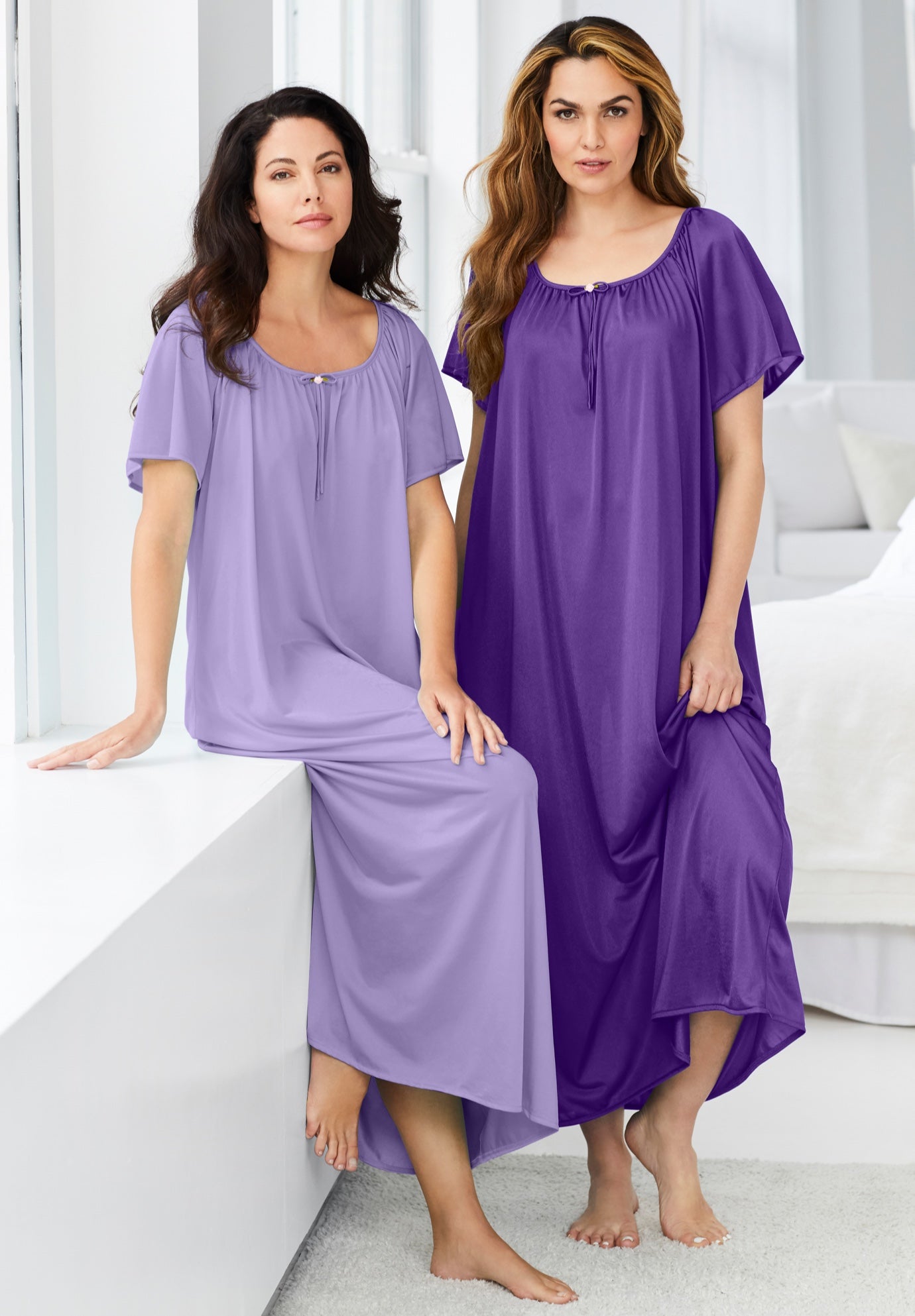 2-Pack Long Silky Gown image number 4
