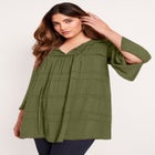 Acid Wash Peasant Blouse image number null