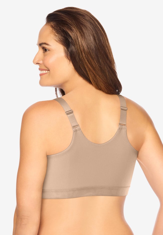 Comfort Choice® Velcro Crossover Wireless Lounge Bra image number 1