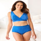 Comfort Choice® Velcro Crossover Wireless Lounge Bra image number null