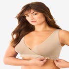 Comfort Choice® Velcro Crossover Wireless Lounge Bra image number null