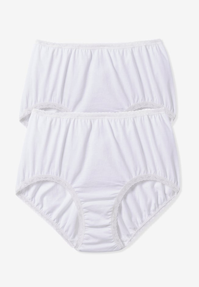 Cotton Spandex Lace Detail Brief 2-Pack image number 0