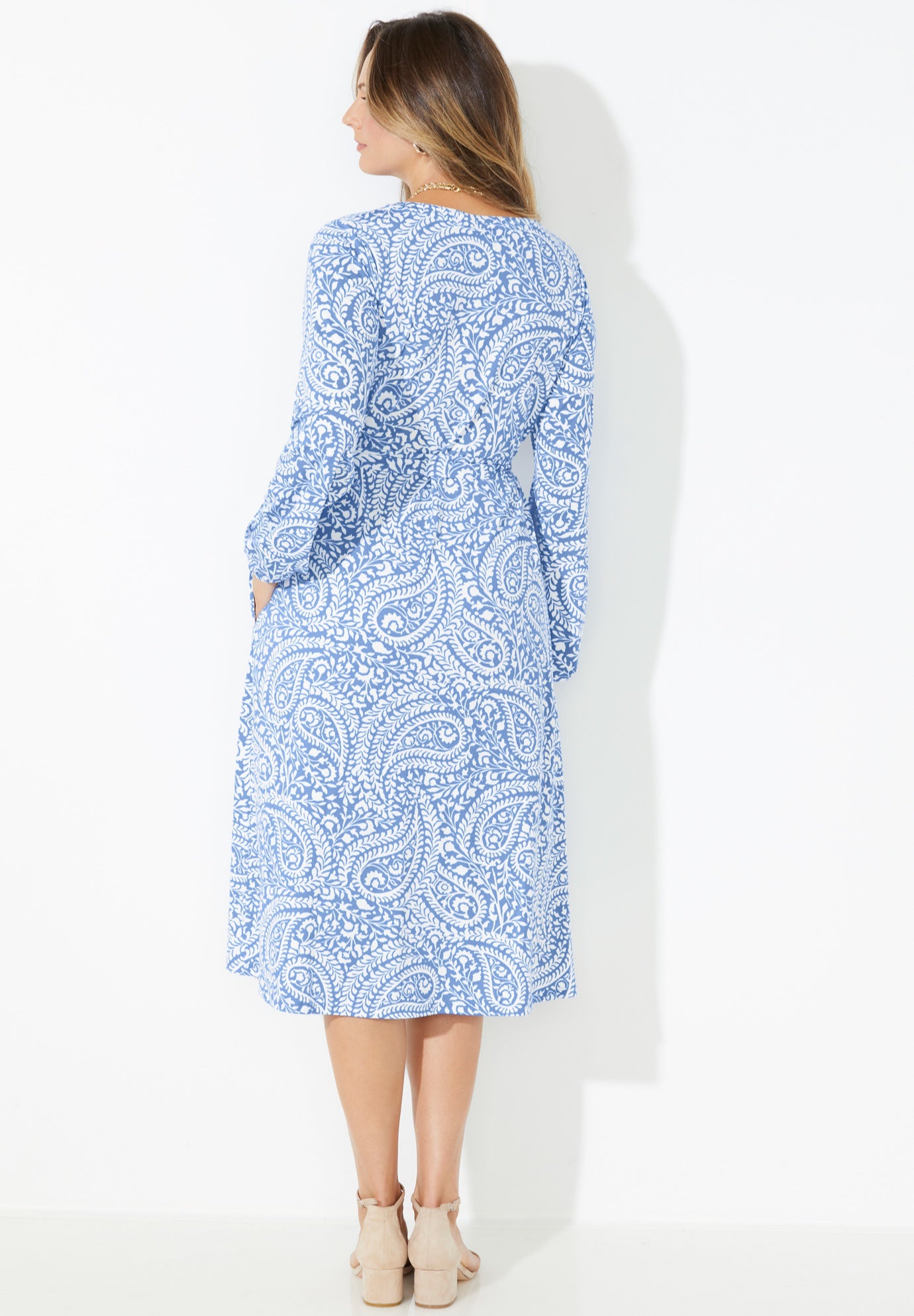 Liz&Me® Peasant Wrap Dress image number 3