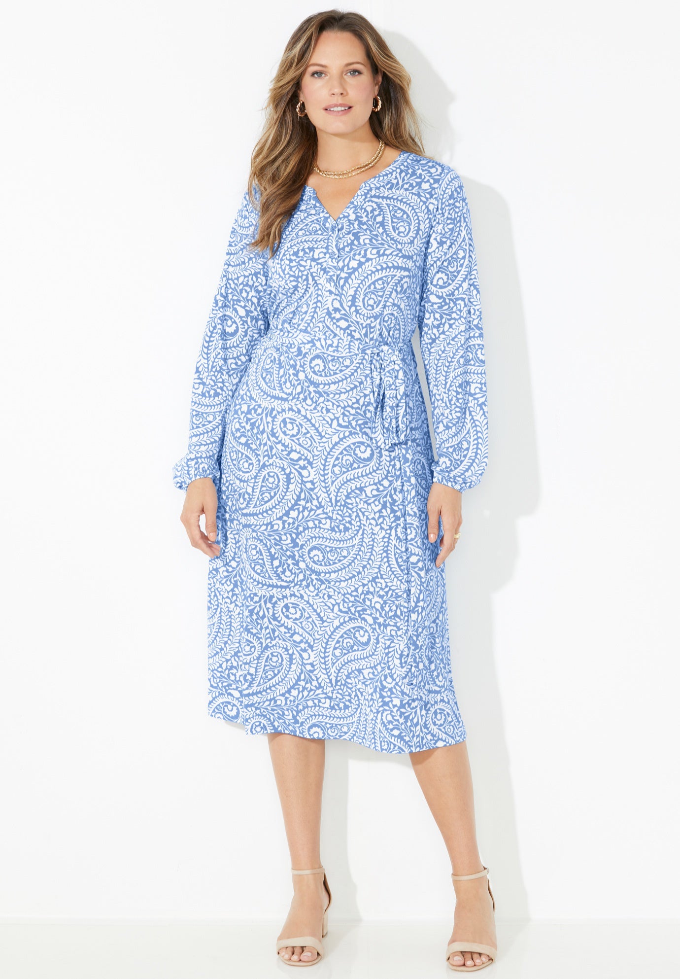 Liz&Me&reg; Peasant Wrap Dress image number 0