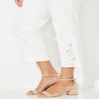 Eyelet Hem Straight Leg Capri image number null