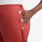 Linen Wide Leg Sailor Pant image number null