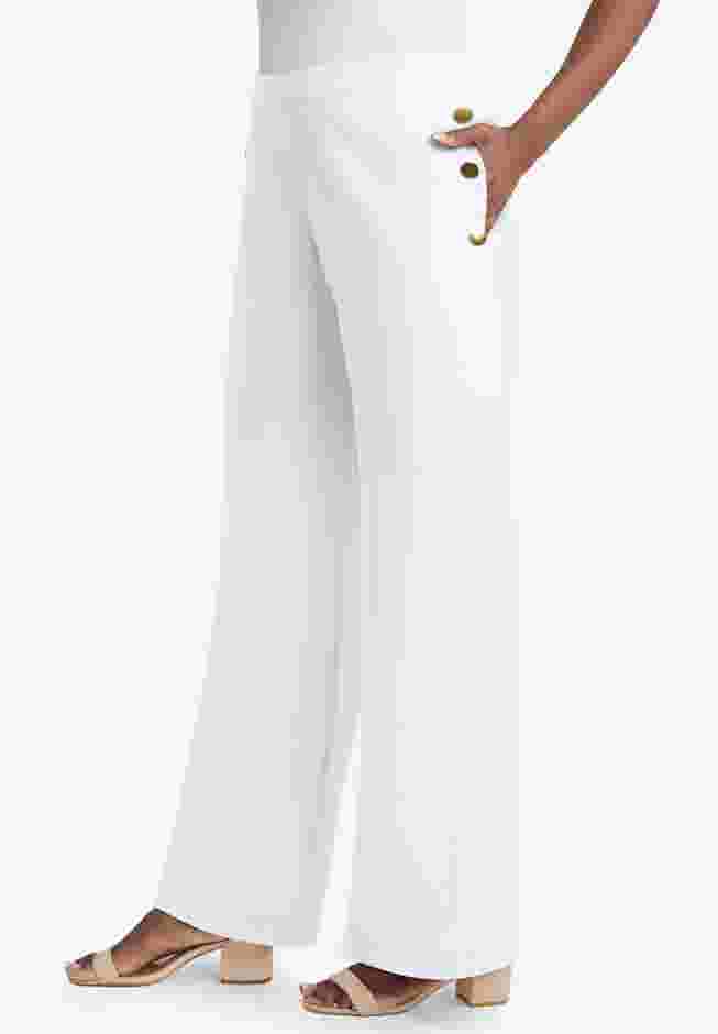 Linen Wide Leg Sailor Pant image number 2