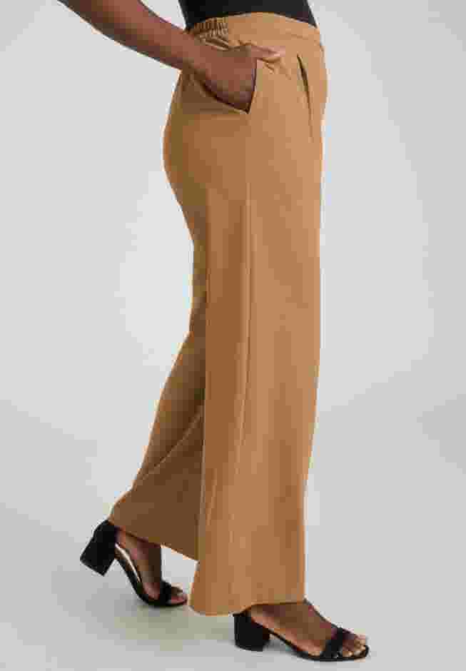 Stretch Knit Crepe Wide Leg Pant image number 1