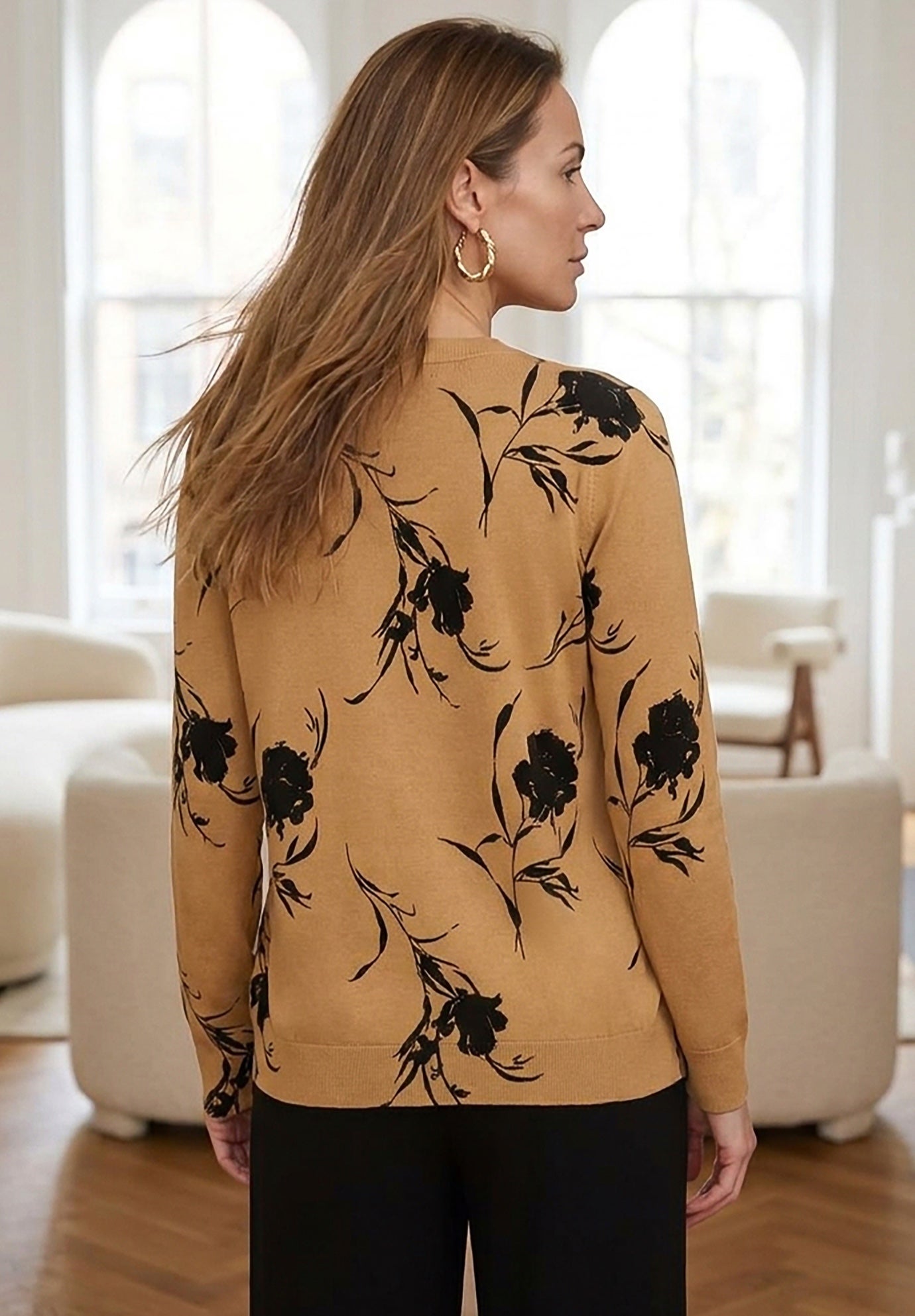 Fine Gauge Button-Front Cardigan image number 1