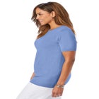 Fine Gauge Crewneck Knit Shell image number null