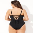 Underwire Lace Up One Piece Swimsuit image number null