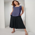 Stretch Cotton Square Neck Tank image number null