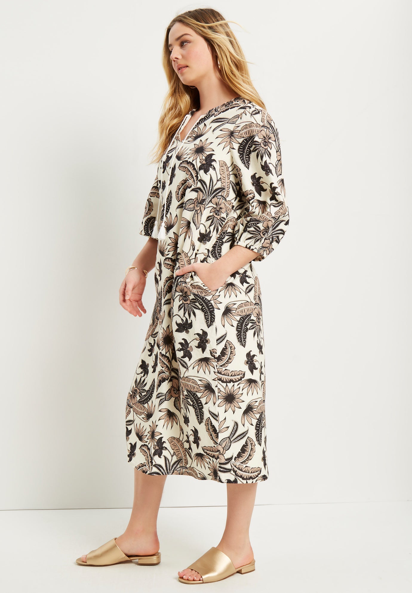 Halcion Lino Soleil Shirtdress image number 2