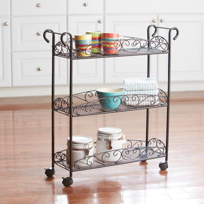 3-Tier scroll Rolling Cart image number 0
