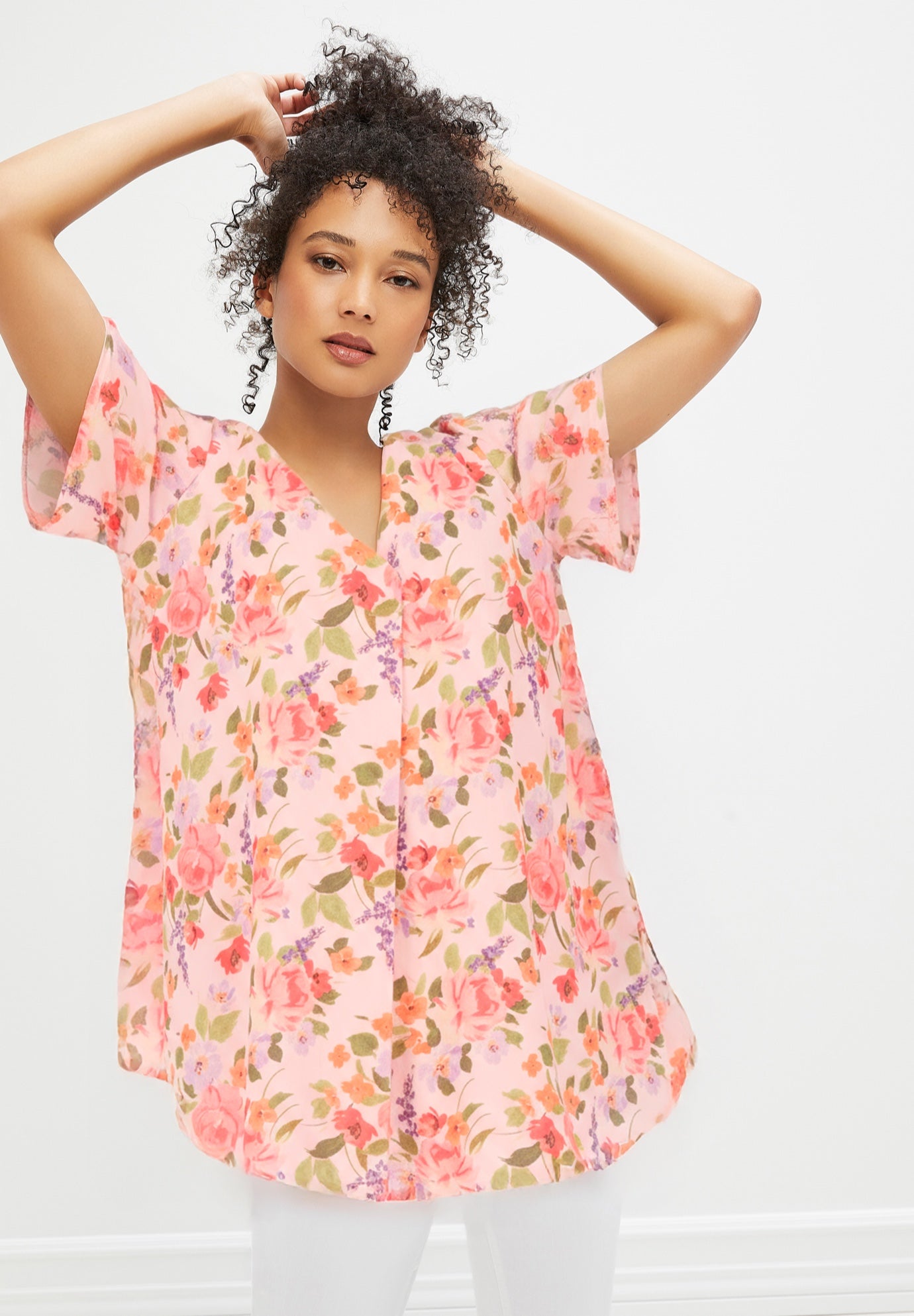 Short Sleeve Inverted Pleat Tunic image number 0