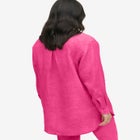 Oversized Linen-Blend Boyfriend Shirt image number null