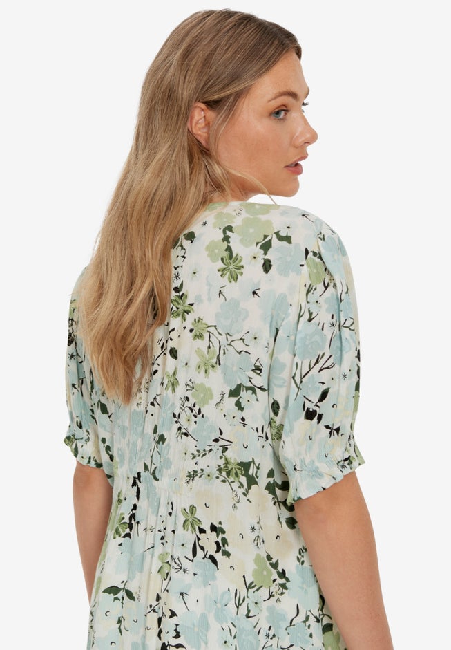 Button Front Crinkle Tunic image number 1