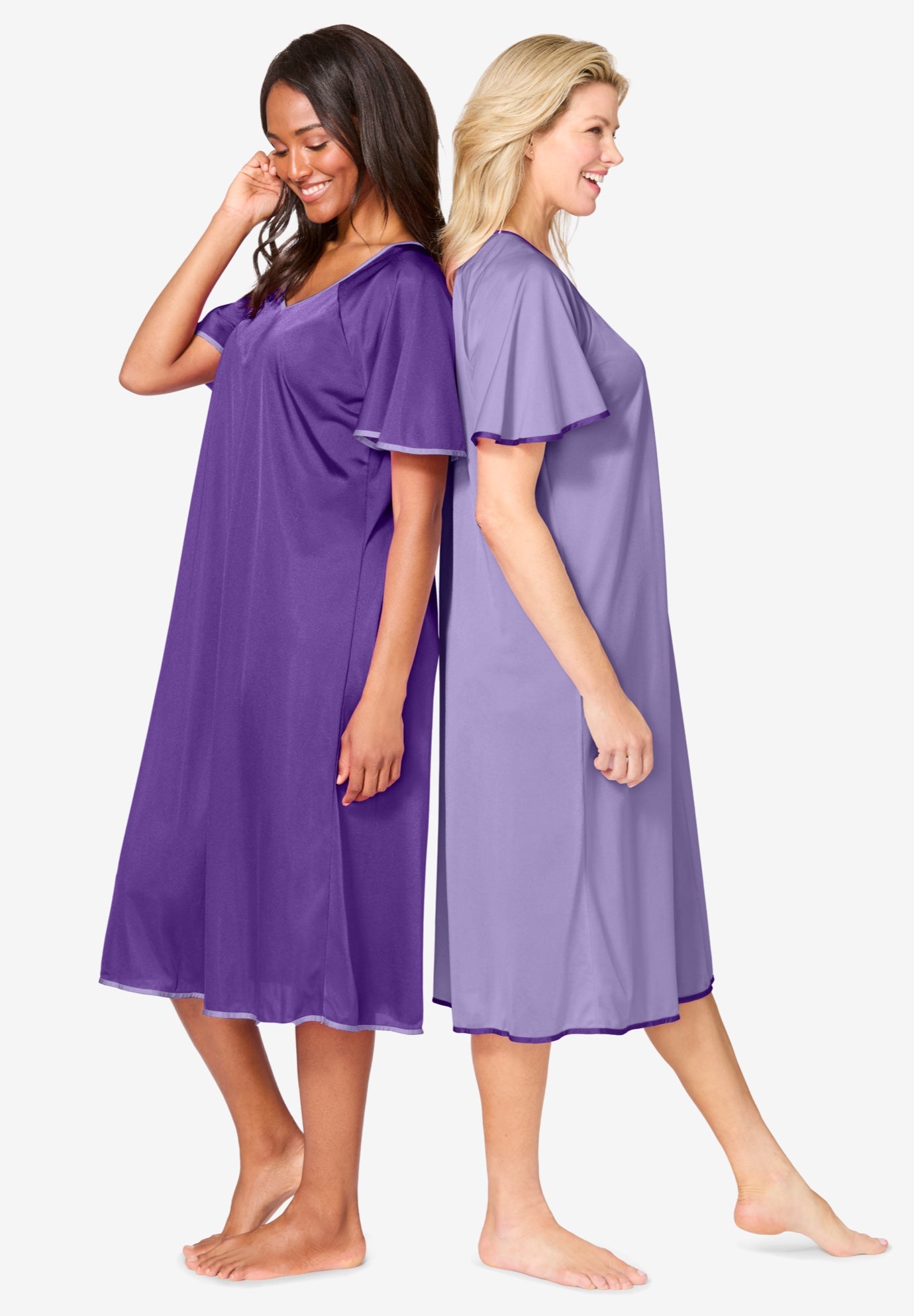 2-Pack Short Silky Gown image number 2