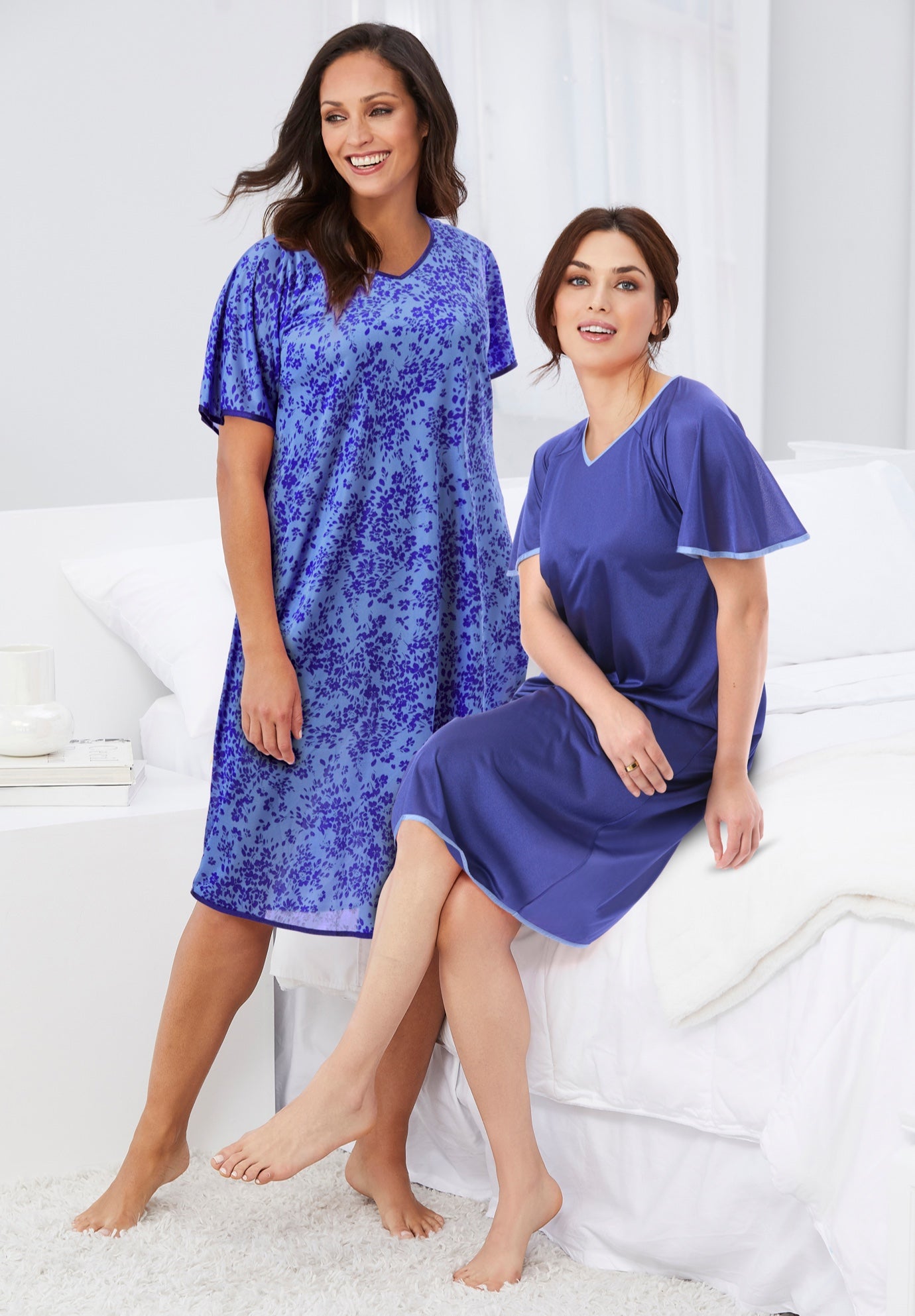 2-Pack Short Silky Gown image number 7