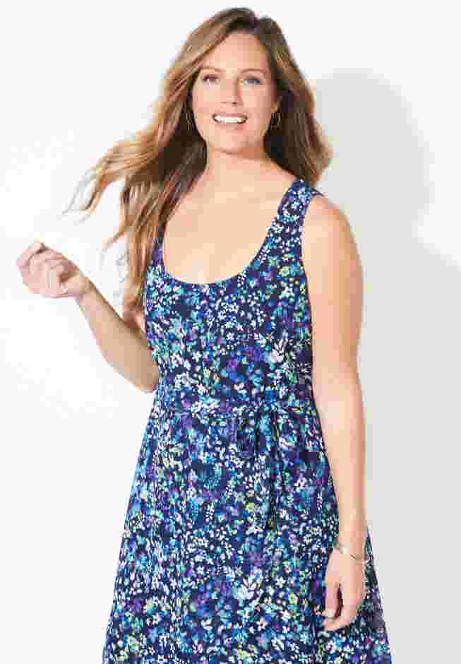 Georgette Flyaway Midi Dress image number 3