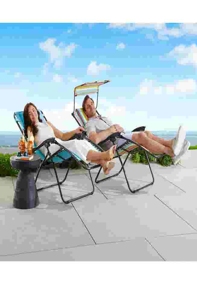 350 lbs. Weight Capacity Zero Gravity chair with Canopy image number 1