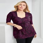 Stretch Knit Pleated Tunic image number null