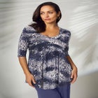 Stretch Knit Pleated Tunic image number null