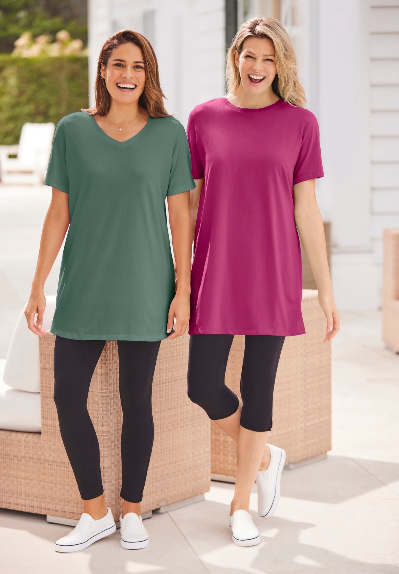 Perfect Short-Sleeve V-Neck Tunic image number 5