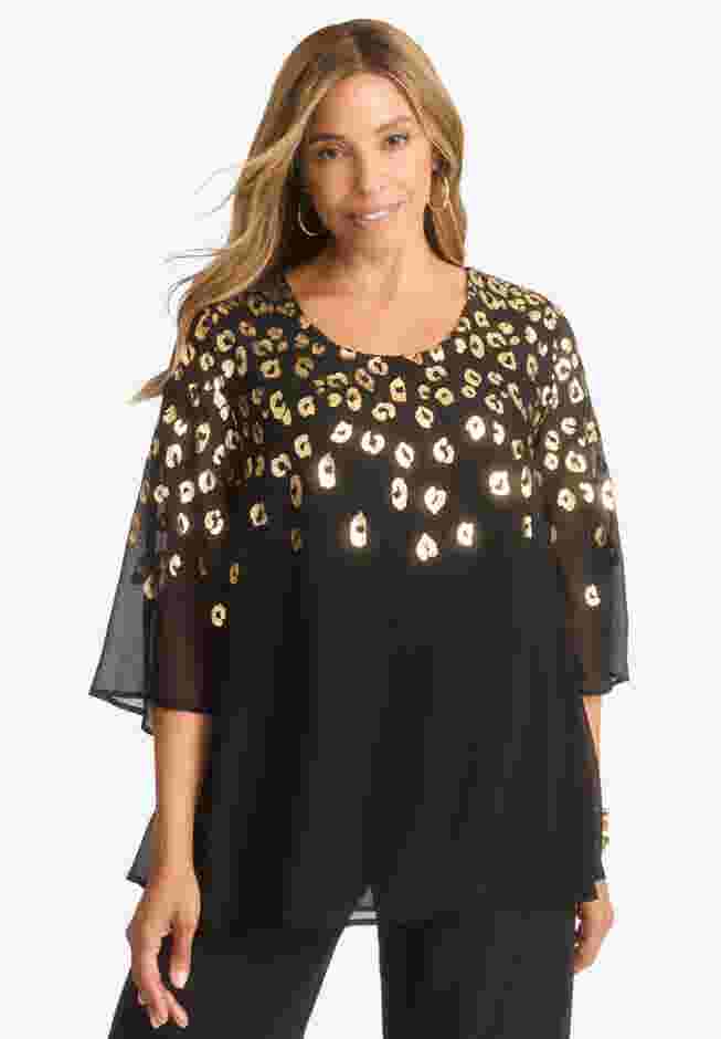 Georgette Flutter Top image number 0