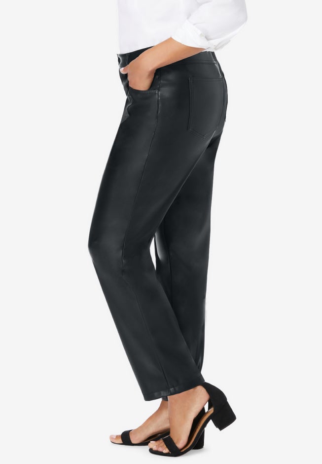 Faux Leather Trouser image number null
