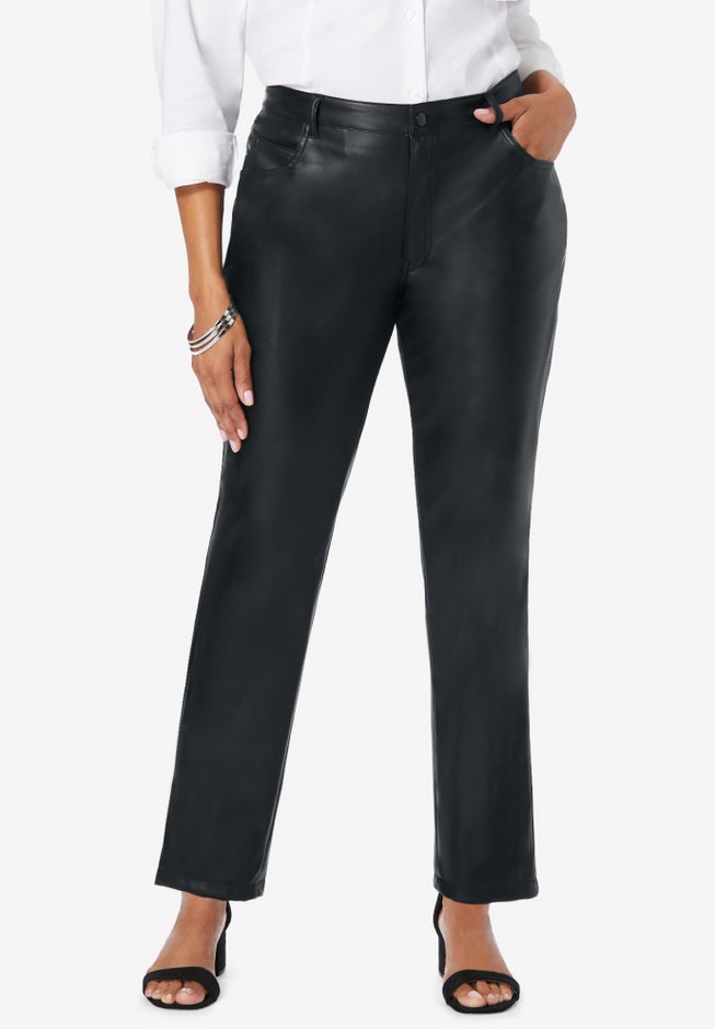 Faux Leather Trouser image number null