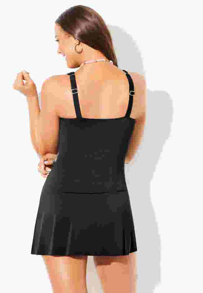 Mesh Panel Underwire Swimdress image number 2