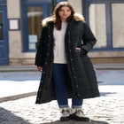 Plus Size Maxi Length Puffer Coat image number 0
