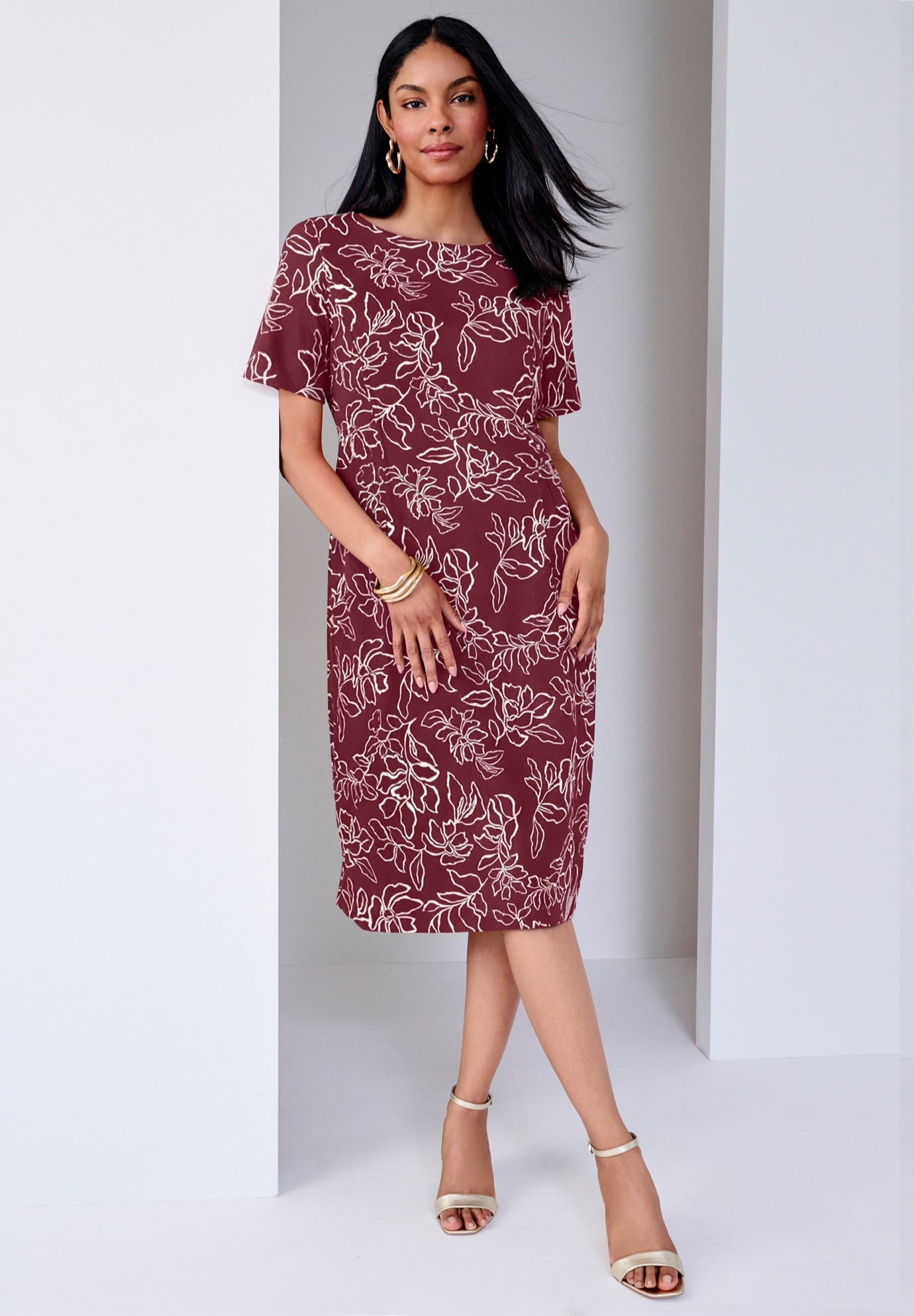 Crepe Fit and Flare Dress image number 0