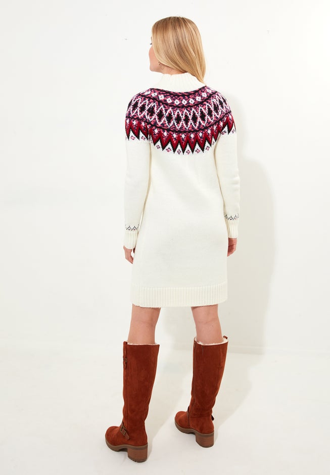 Fairisle Sweater Dress image number 4