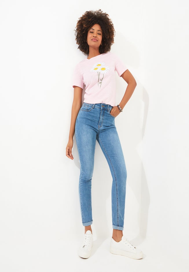 Stretch Denim Slim Straight Jeans image number 2