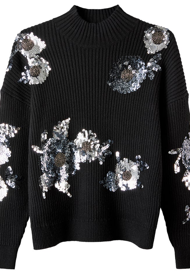 Mockneck Shimmer Sweater image number 1