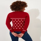 Novelty Holiday Snowflake Pullover Sweater image number null