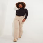 Stretch Knit Turtleneck Tee image number null