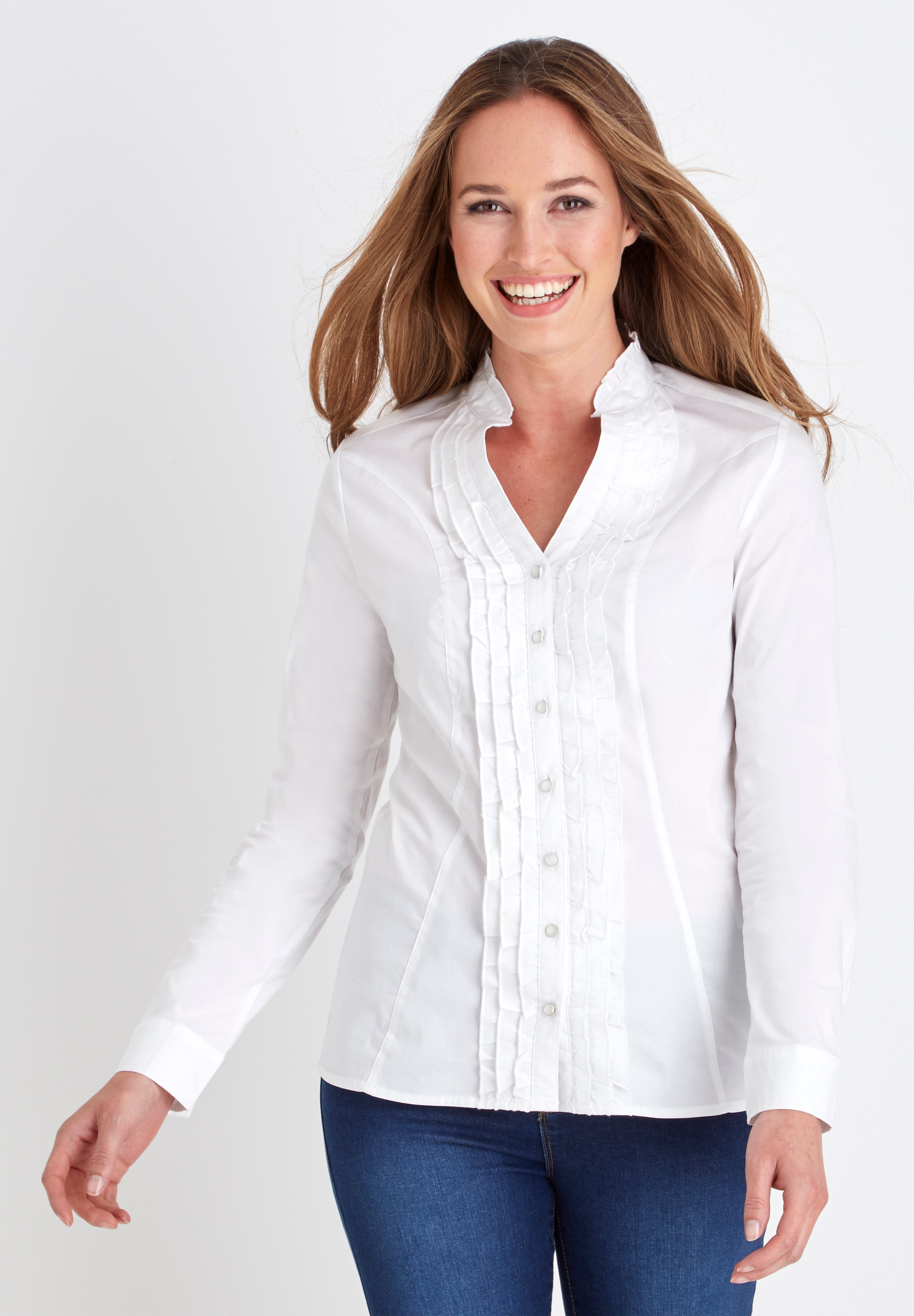 Cotton Ruffle Shirt image number 0