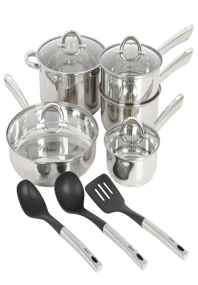 12-Piece Stainless Steel Cookware & Kitchen Tool Set image number 2