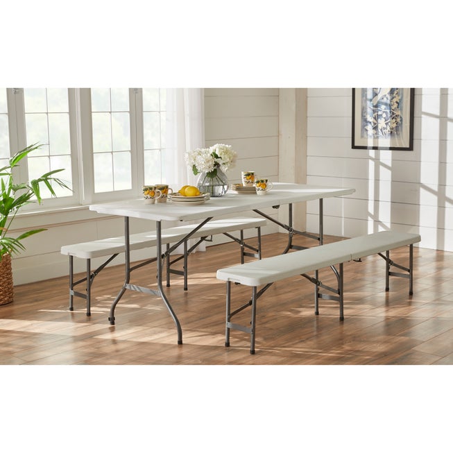 6'L Fold-In-Half Resin Bench image number null