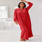 Smocked Velour Long Robe image number null