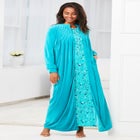 Smocked Velour Long Robe image number null