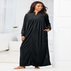 Smocked Velour Long Robe image number null