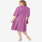 Plus Size Elbow Sleeve Fit-and-Flare Dress with Bolero Jacket &ndash; 2-Piece Suit image number null