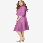 Plus Size Elbow Sleeve Fit-and-Flare Dress with Bolero Jacket &ndash; 2-Piece Suit image number null