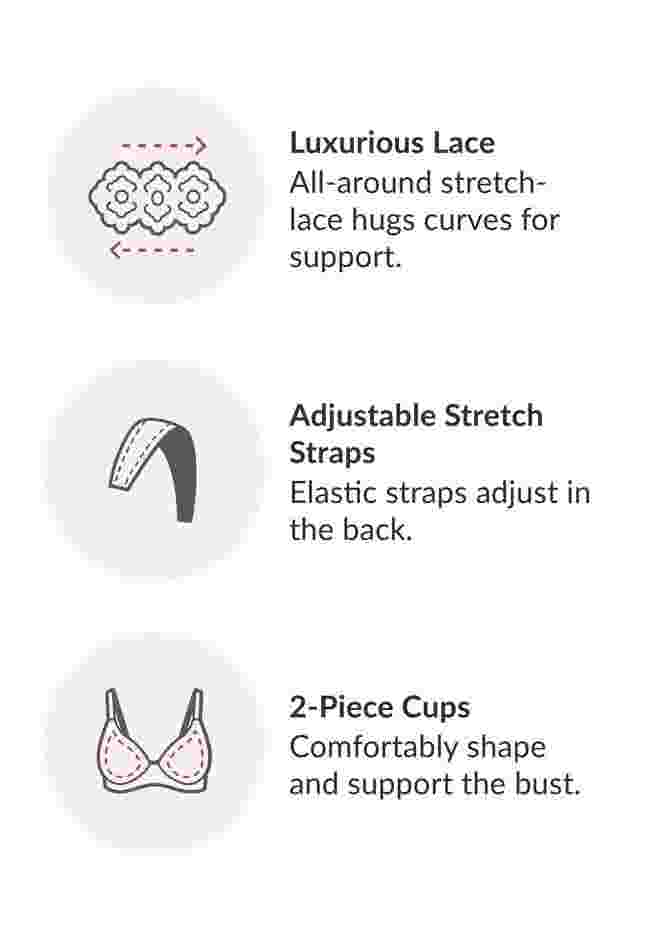 Glamorise® Bramour Gramercy Luxe Lace Bralette image number 4