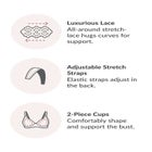 Glamorise® Bramour Lexington Lace Plunge Bralette image number null